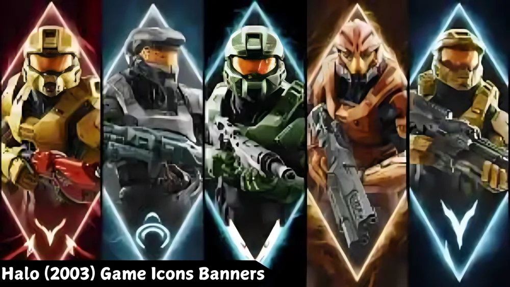 Halo (2003) game Icons Banners: The Visual Identity of a Gaming